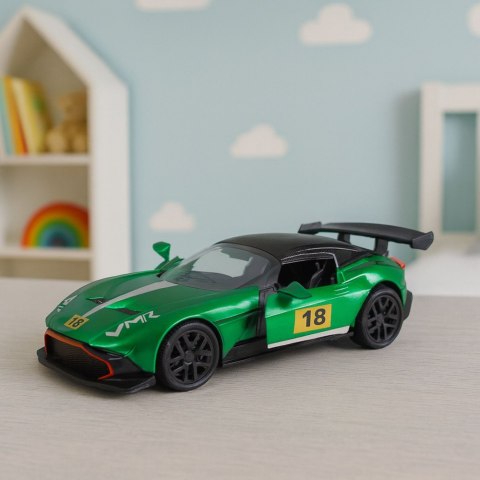 Samochód Wyścigowy Sportowy Metalowy Napęd Otwierane Drzwi Zielony 1:32 LEAN TOYS