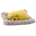 Śpiący Pies Labrador Na Poduszce Figurka z Futerkiem Torba Dźwięki LEAN Toys