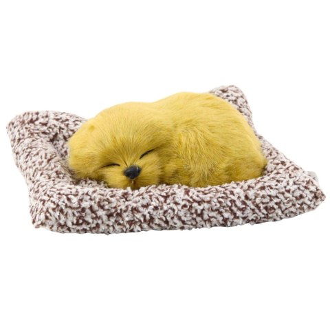 Śpiący Pies Labrador Na Poduszce Figurka z Futerkiem Torba Dźwięki LEAN Toys