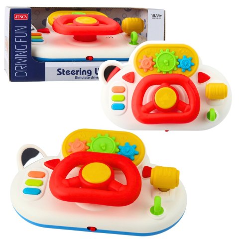 Symulator Kierowania Dla Malucha Interaktywna Kierownica Światła Dźwięki LEAN Toys