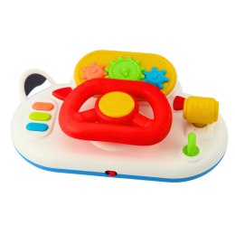 Symulator Kierowania Dla Malucha Interaktywna Kierownica Światła Dźwięki LEAN Toys
