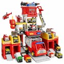 Zestaw Zabawkowy Remiza Strażacka Centrum Ratunkowe Światła Dźwięki LEAN Toys