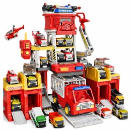 Zestaw Zabawkowy Remiza Strażacka Centrum Ratunkowe Światła Dźwięki LEAN Toys