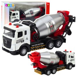 Betoniarka Pojazd Budowlany Metalowa Kabina Obrotowy Bęben Światła Dźwięki LEAN Toys