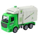 Ciężarówka Śmieciarka Miejska Światła Dźwięki Zielona LEAN Toys