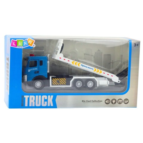 Ciężarówka Transportowa Laweta Ruchoma Platforma Światła Dźwięki LEAN Toys