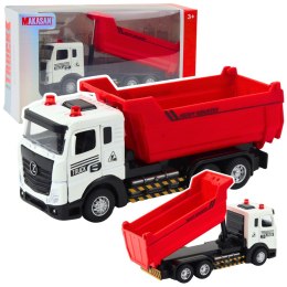 Ciężarówka Wywrotka Metalowa Kabina Ruchoma Skrzynia Światła Dźwięki LEAN Toys