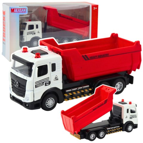 Ciężarówka Wywrotka Metalowa Kabina Ruchoma Skrzynia Światła Dźwięki LEAN Toys
