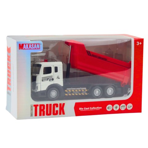 Ciężarówka Wywrotka Metalowa Kabina Ruchoma Skrzynia Światła Dźwięki LEAN Toys