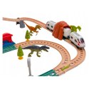 Kolejka Elektryczna Interaktywna Pociąg Wagony Tunel Wulkan Dinozaury 95 cm LEAN Toys