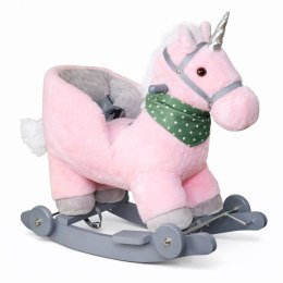 Koń Na Biegunach Jednorożec Jeździk 2w1 Bujak Dla Malucha Różowy LEAN Toys