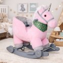 Koń Na Biegunach Jednorożec Jeździk 2w1 Bujak Dla Malucha Różowy LEAN Toys
