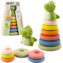 Miękka Piramida Sensoryczna Dinozaur Gumowa EKO Kolorowa LEAN Toys