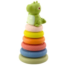 Miękka Piramida Sensoryczna Dinozaur Gumowa EKO Kolorowa LEAN Toys