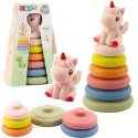 Miękka Piramida Sensoryczna Jednorożec Gumowa EKO Kolorowa LEAN Toys