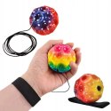 Piłka Do Odbijania Na Gumce Sensoryczna Z Wgłębieniami Kolorowa 6 cm LEAN TOYS