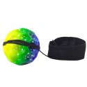 Piłka Do Odbijania Na Gumce Sensoryczna Z Wgłębieniami Kolorowa 6 cm LEAN TOYS