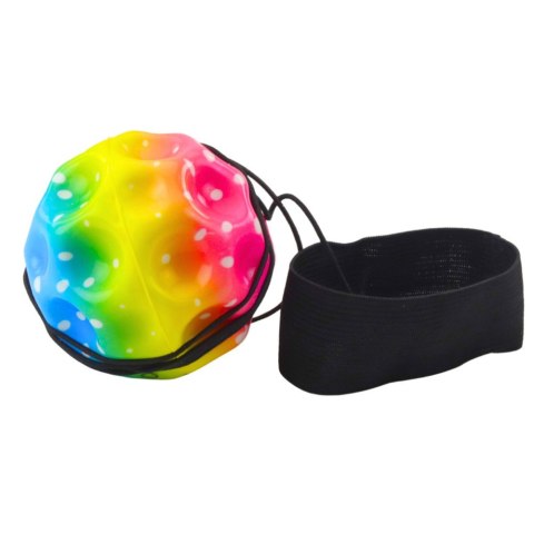Piłka Do Odbijania Na Gumce Sensoryczna Z Wgłębieniami Kolorowa 6 cm LEAN TOYS