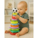 Piramida Edukacyjna Układanka Piłka Naklejki 13 Poziomów Kolorowa LEAN Toys