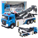 Pojazd Ciężarówka Z Wysięgnikiem Holownik Metalowa Kabina Światła Dźwięki LEAN Toys