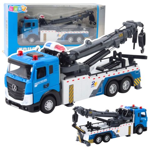 Pojazd Ciężarówka Z Wysięgnikiem Holownik Metalowa Kabina Światła Dźwięki LEAN Toys