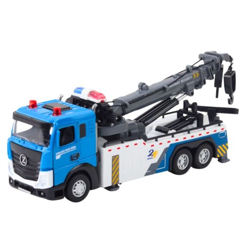 Pojazd Ciężarówka Z Wysięgnikiem Holownik Metalowa Kabina Światła Dźwięki LEAN Toys