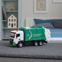 Śmieciarka Dla Dzieci Metalowa Kabina Kosz Światła Dźwięki Zielona LEAN Toys