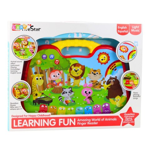 Tablica Edukacyjna Interaktywna Świat Zwierząt Instrumenty Pianinko LEAN Toys
