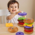 Układanka Piramida Hamburger Dla Dzieci Kolorowy 7 el. LEAN TOYS