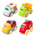 Zestaw Autka Miejskie Dla Malucha Napęd Ruchome Elementy Światła Dźwięki LEAN Toys
