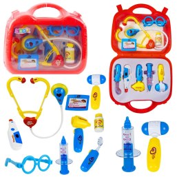 Zestaw Małego Doktora W Walizce Akcesoria Medyczne Światła 9 el. LEAN Toys