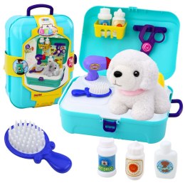Zestaw Piękności Salon Kosmetyczny Dla Zwierząt Walizka Plecak 16 el. LEAN Toys