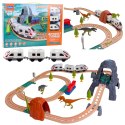 Zestaw Pociąg Kolejka Elektryczna Park Dinozaurów Światła Dźwięki 76 cm LEAN Toys