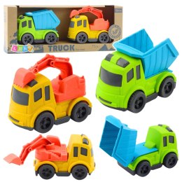 Zestaw Pojazdów Budowlanych Autka Ciężarówka Wywrotka Koparka BIO Plastik LEAN Toys