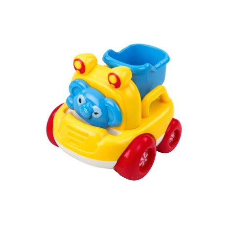 Zestaw Pojazdy Budowlane Ze Zwierzętami Dla Malucha Kolorowe 3 szt. LEAN Toys
