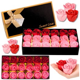 Flower Box Wieczne Pachnące Róże Kwiaty w Pudełku Różowe Czerwone 18 szt. LEAN