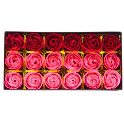 Flower Box Wieczne Pachnące Róże Kwiaty w Pudełku Różowe Czerwone 18 szt. LEAN