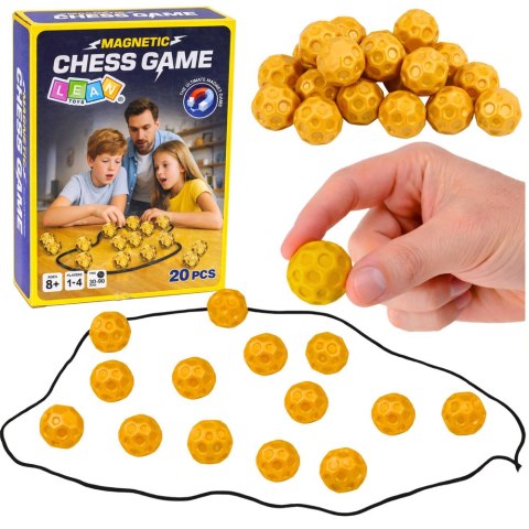 Gra Magnetyczna Logiczna Rodzinna 20 Magnetycznych Pionków LEAN Toys
