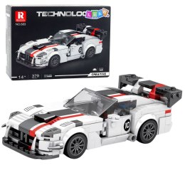 Klocki Konstrukcyjne Samochód Sportowy VIPER Biało-Czerwony 379 el. LEAN Toys