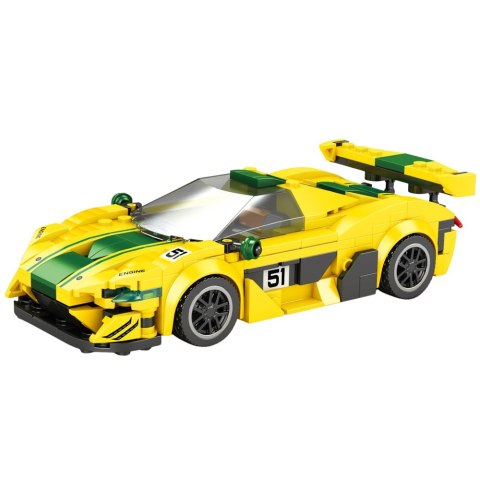 Klocki Konstrukcyjne Samochód Wyścigowy P1 GTR Żółty 351 el. LEAN Toys