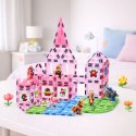 Klocki Magnetyczne Z Figurkami Farby Karty Do Malowania Różowe 80 el. LEAN Toys