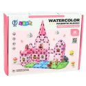 Klocki Magnetyczne Z Figurkami Farby Karty Do Malowania Różowe 80 el. LEAN Toys
