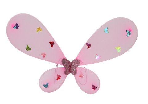 Kostium Wróżki Strój Przebranie Motyla Różowy Skrzydła LEAN Toys