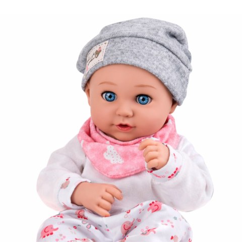 Lalka Bobas Z Akcesoriami Do Karmienia Śliniaczek Czapeczka 28 cm LEAN Toys