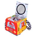 Miękka Kostka Sensoryczna z Lusterkiem Autka Znaki Drogowe Dla Malucha LEAN Toys