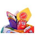 Miękka Kostka Sensoryczna z Lusterkiem Autka Znaki Drogowe Dla Malucha LEAN Toys