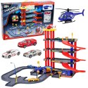 Parking Wielopoziomowy 4 Poziomy Z Windą Helikopter Autka 70 el. LEAN Toys