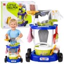 Zestaw Do Sprzątania Dla Dzieci Wózek Odkurzacz Interaktywny Akcesoria 20el LEAN Toys