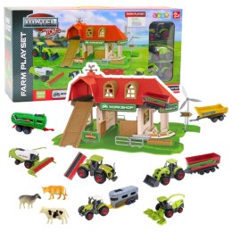 Zestaw Farma Stodoła Traktory Figurki Zwierzęta 42 el. LEAN Toys