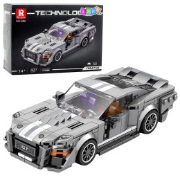 Zestaw Klocki Konstrukcyjne Samochód GT500 Szary 476 el. LEAN Toys